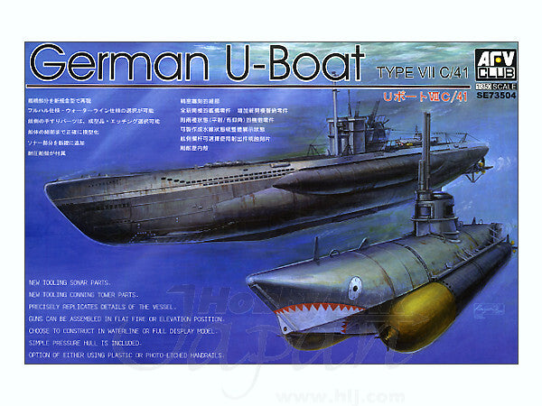 AFV Club SE73504 1/350 German U-Boat Type 7/C41