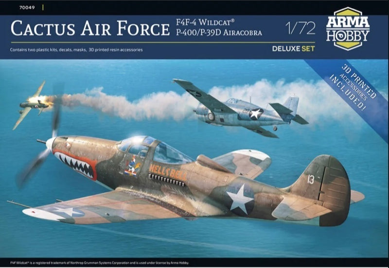 Arma Hobby 70049 1/72 Cactus Air Force F4F-4 Wildcat and P-400/P-39D Airacobra over Guadalcanal - Hobby City NZ (8964708434157)