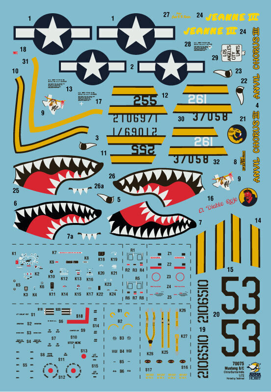 Arma Hobby AH70075 1/72 P-51B Mustang CBI
