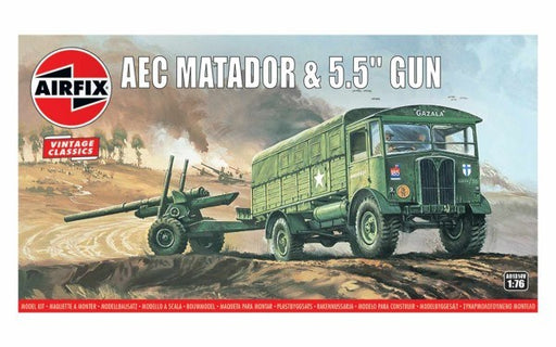 Airfix 01314V 1/76 Vintage Classics: AEC Matador and 5.5-Inch Gun (8339837812973)