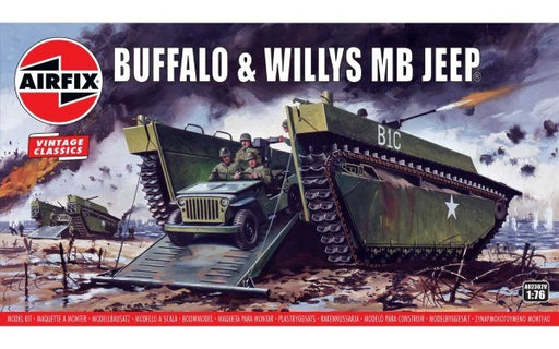 Airfix 02302V 1/76 Vintage Classics: Buffalo and Willys MB Jeep (8339838075117)