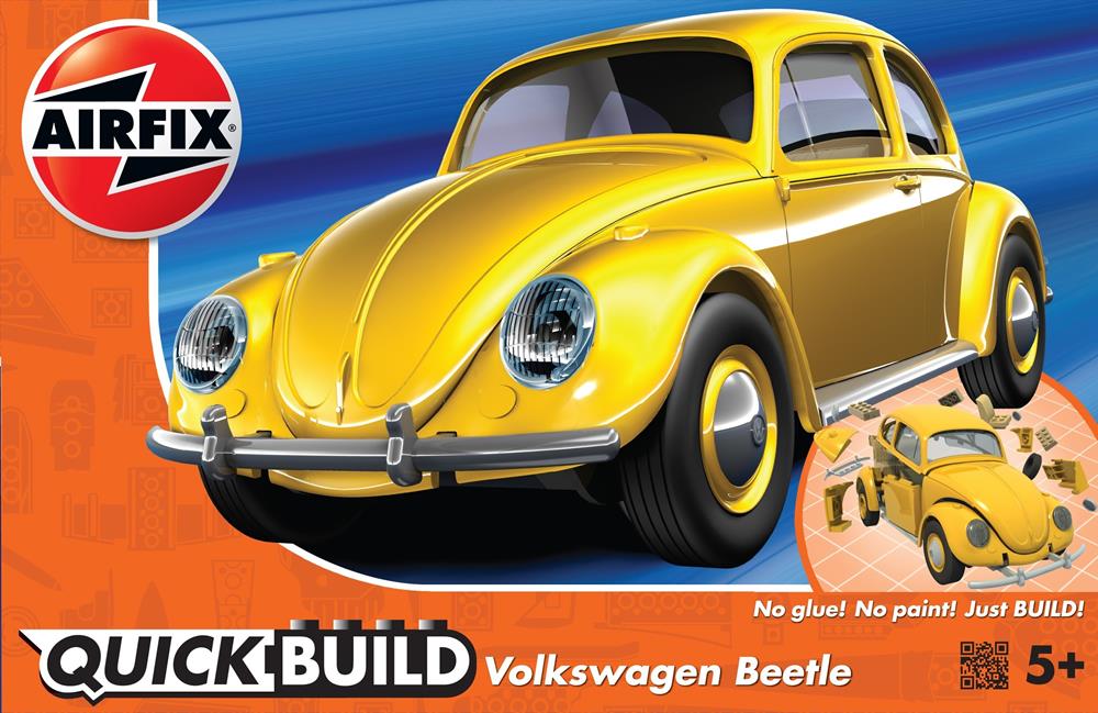 Airfix J6023 QUICK BUILD: Volkswagen Beetle (Yellow) (1850458406961)