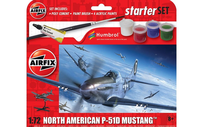 Airfix Starter Set 55013 1/72 North American P-51D Mustang (9008863772909)