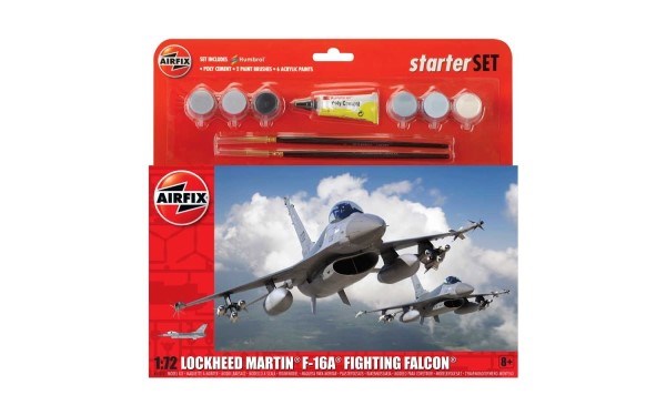 Airfix 55312 1/72 Starter Set: Lockheed Martin F-16A Fighting Falcon (8339839189229)