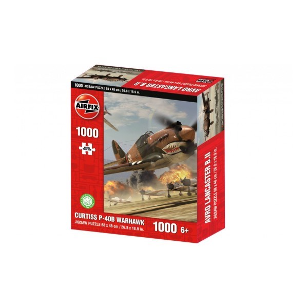 Airfix HVCAX0002 Jigsaw Puzzle: Curtiss P-40B Warhawk (1000pc) - Hobby City NZ