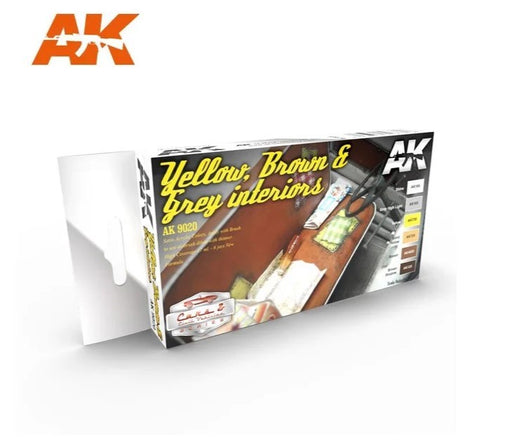 AK Interactive AK9020 AUTO YELLOW BROWN GREY INTERIOR (8346765295853)