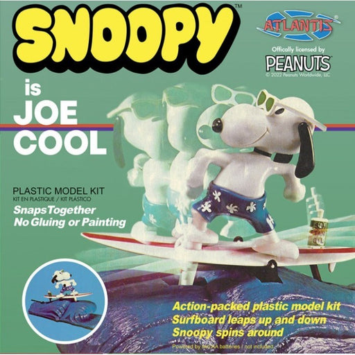 Atlantis Models M7502 Snoopy is Joe Cool (Motorised Surfer) - Snap Kit (8120470470893)