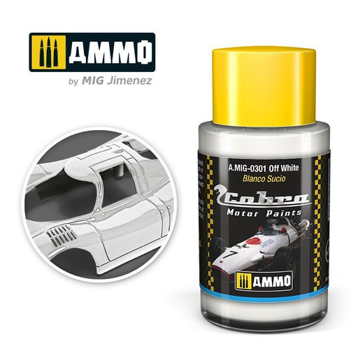 AMMO by Mig Jimenez A.MIG-0301 Cobra Motor Off White Acrylic Paint (8469601222893)