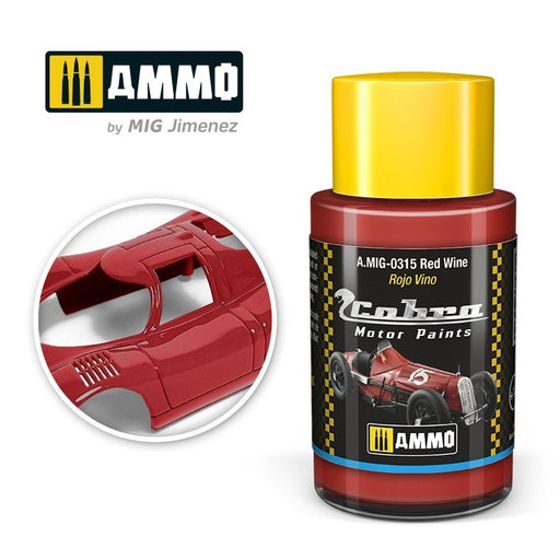 AMMO by Mig Jimenez A.MIG-0315 Cobra Motor Red Wine Acrylic Paint (8469602009325)