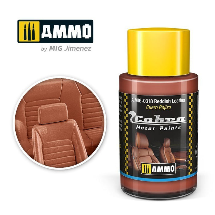 AMMO by Mig Jimenez A.MIG-0318 Cobra Motor Reddish Leather Acrylic Paint (8469602238701)