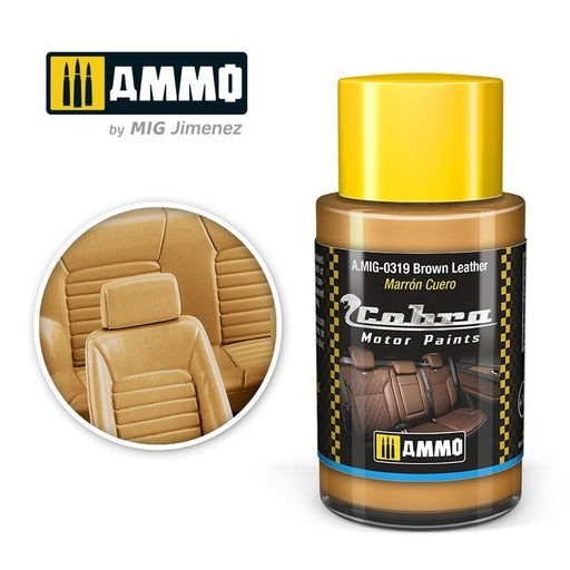 AMMO by Mig Jimenez A.MIG-0319 Cobra Motor Brown Leather Acrylic Paint (8469602337005)