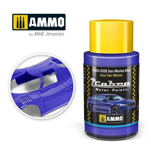 AMMO by Mig Jimenez A.MIG-0328 Cobra Motor San Marino Blue Acrylic Paint (8469602861293)