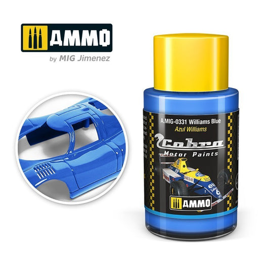AMMO by Mig Jimenez A.MIG-0331 Cobra Motor Williams Blue Acrylic Paint (8469603057901)