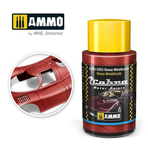 AMMO by Mig Jimenez A.MIG-0353 Cobra Motor Rosso Metallizzato Acrylic Paint (8469604335853)