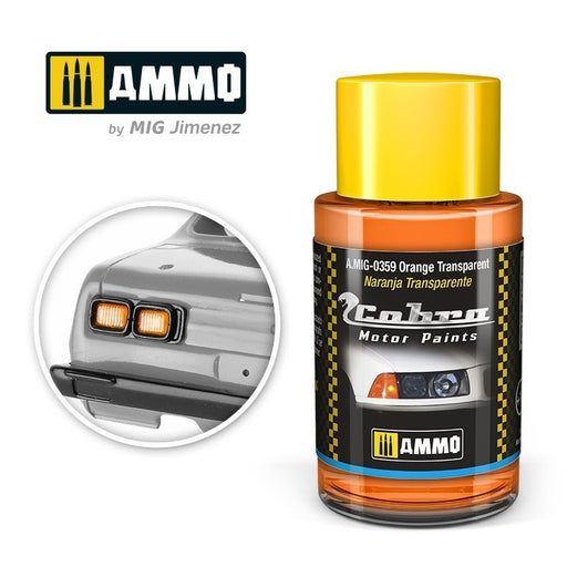 AMMO by Mig Jimenez A.MIG-0359 Cobra Motor Orange Transparent Acrylic Paint (8469604958445)