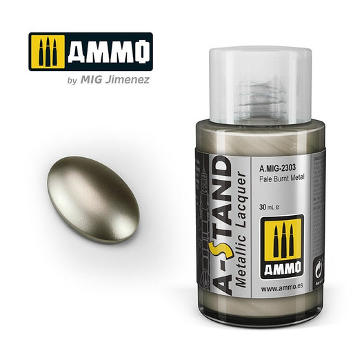AMMO by Mig Jimenez A.MIG-2303 A-Stand Pale burnt Metal Lacquer Paint (8469606007021)