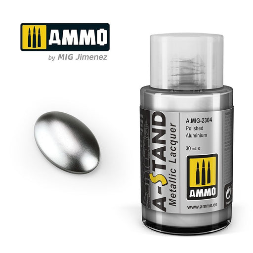 AMMO by Mig Jimenez A.MIG-2304 A-Stand Polished Alumimium Lacquer Paint (8469606138093)