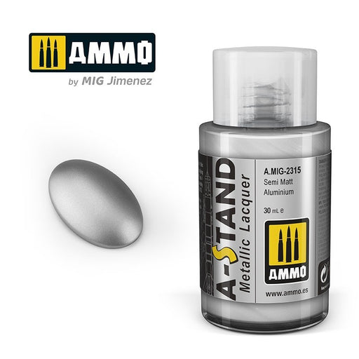 AMMO by Mig Jimenez A.MIG-2315 A-Stand Semi Matt Aluminium Lacquer Paint (8469606793453)