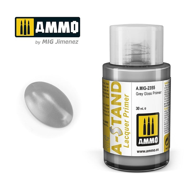 AMMO by Mig Jimenez A.MIG-2355 A-Stand Grey Gloss Primer Lacquer Paint (8469607809261)