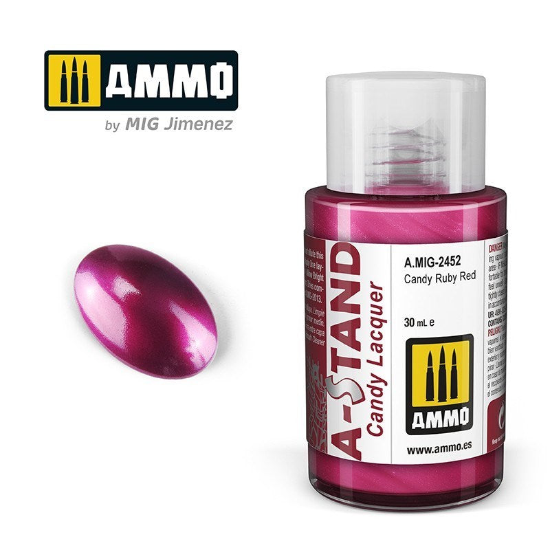 AMMO by Mig Jimenez A.MIG-2452 A-Stand Candy Ruby Red Lacquer Paint