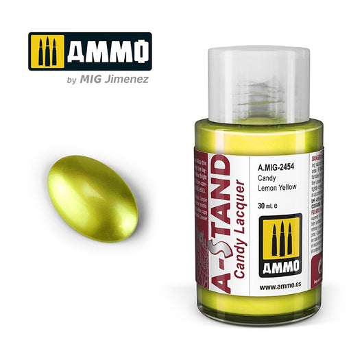 AMMO by Mig Jimenez A.MIG-2454 A-Stand Candy Lemon Yellow Lacquer Paint (8469608923373)