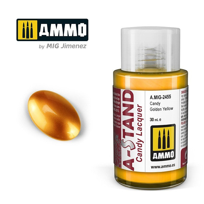 AMMO by Mig Jimenez A.MIG-2455 A-Stand Candy Golden Yellow Lacquer Paint