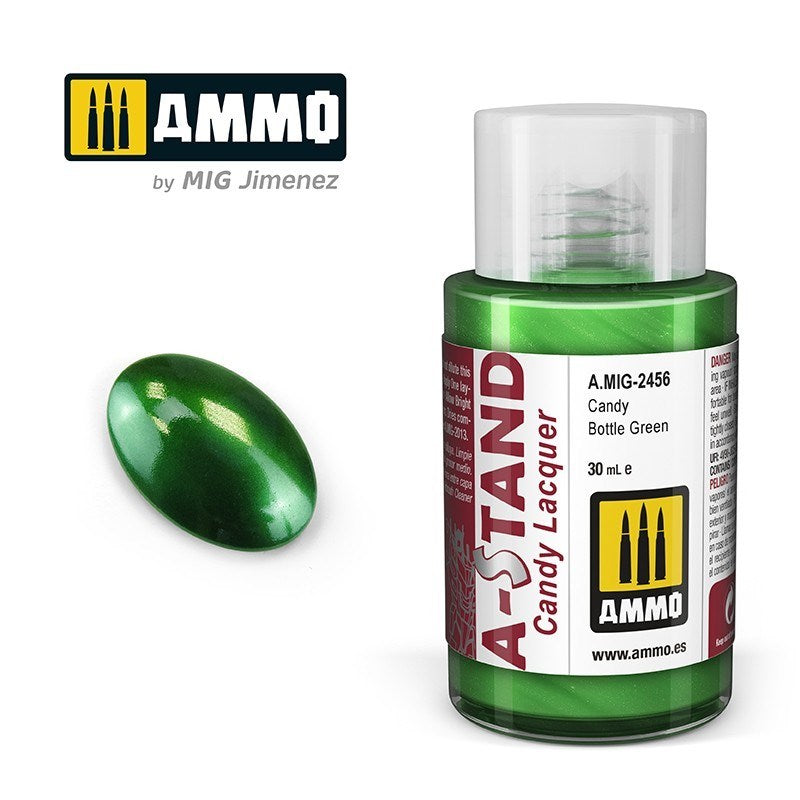 AMMO by Mig Jimenez A.MIG-2456 A-Stand Candy Bottle Green Lacquer Paint