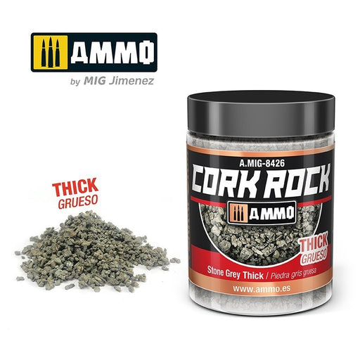 AMMO by Mig Jimenez A.MIG-8426 Terraform Cork Rock Stone Grey Thick Jar 100ml (8470980952301)