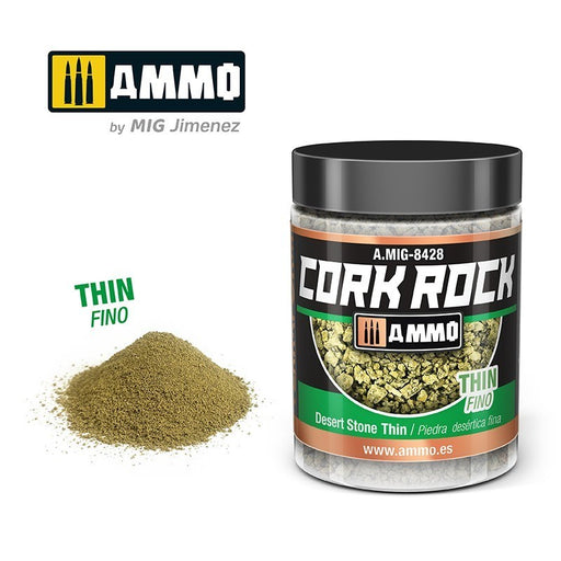 AMMO by Mig Jimenez A.MIG-8428 Terraform Cork Rock Desert Stone Thin Jar 100ml (8470981050605)
