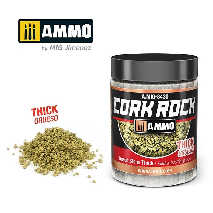 AMMO by Mig Jimenez A.MIG-8430 Terraform Cork Rock Desert Stone Thick Jar 100ml - Hobby City NZ