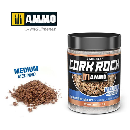 AMMO by Mig Jimenez A.MIG-8437 Terraform Cork Rock Crushed Brick Medium Jar 100ml (8470981378285)