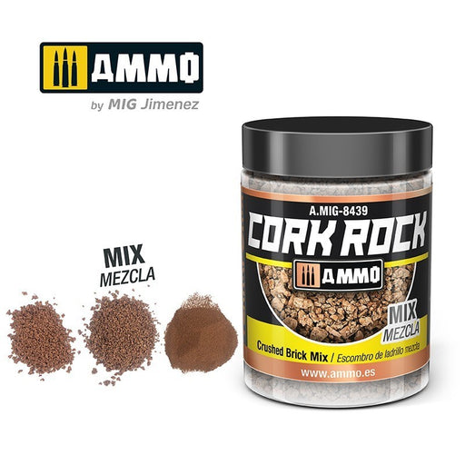 AMMO by Mig Jimenez A.MIG-8439 Terraform Cork Rock Crushed Brick Mix Jar 100ml (8470981443821)