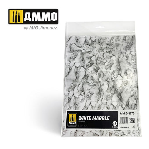 AMMO by Mig Jimenez A.MIG-8770 White Marble. Sheet of Marble 2 pcs (8470982492397)