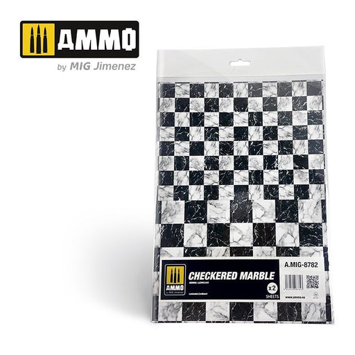 AMMO by Mig Jimenez A.MIG-8782 Checkered Marble. Sheet of Marble 2 pcs (8470982918381)