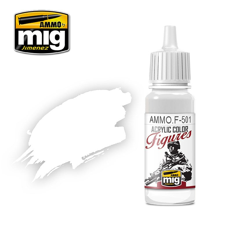 AMMO by Mig Jimenez AMMO.F-501  WHITE FOR FIGURES