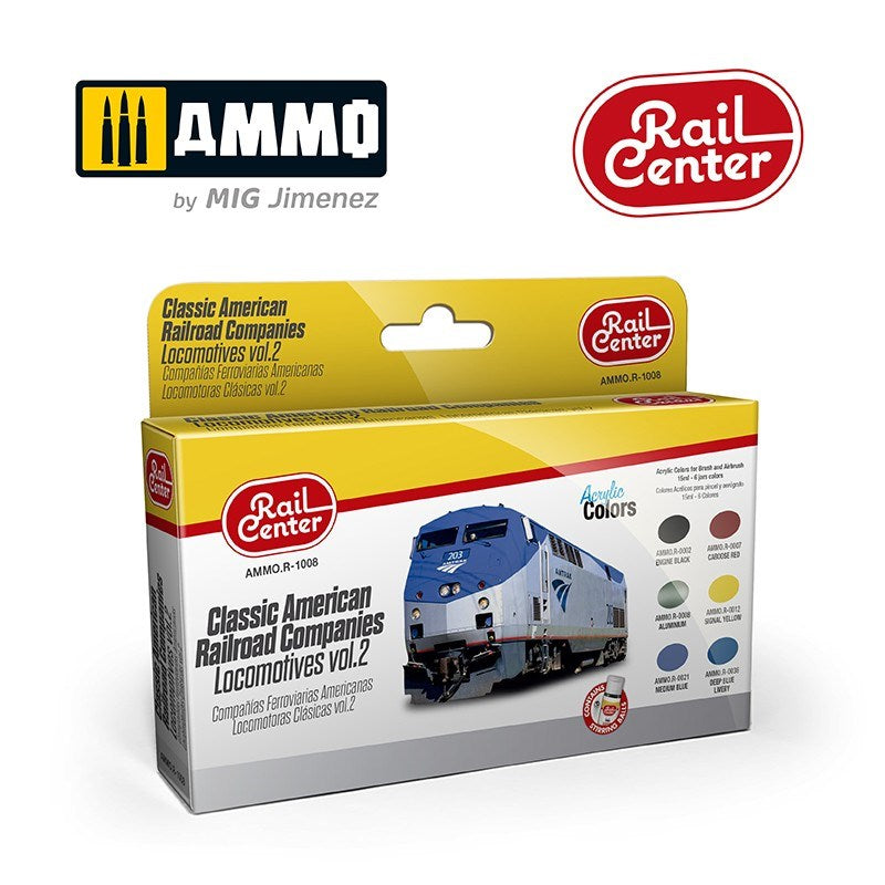 AMMO by Mig Jimenez AMMO.R-1008 Classic American Railroad Companies Locomotives Vol.2