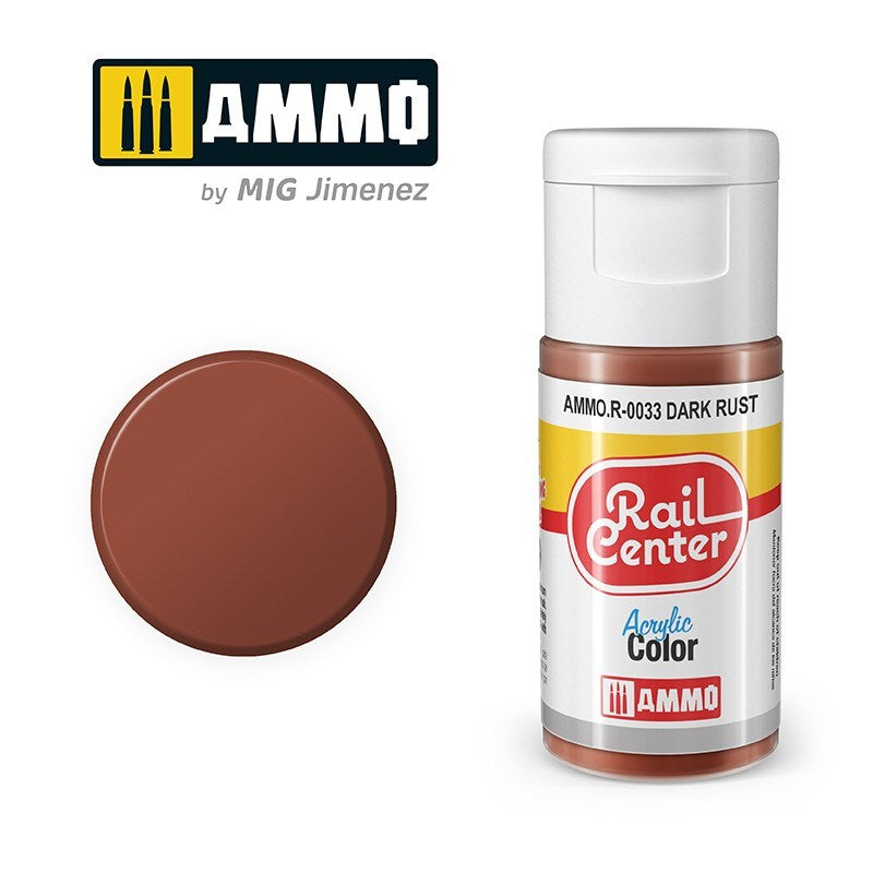 AMMO by Mig Jimenez AMMO.R-0033 Rail Center Dark Rust Acrylic Paint