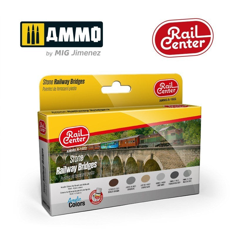 AMMO by Mig Jimenez AMMO.R-1022 Rail Center Stone RailWay Bridges