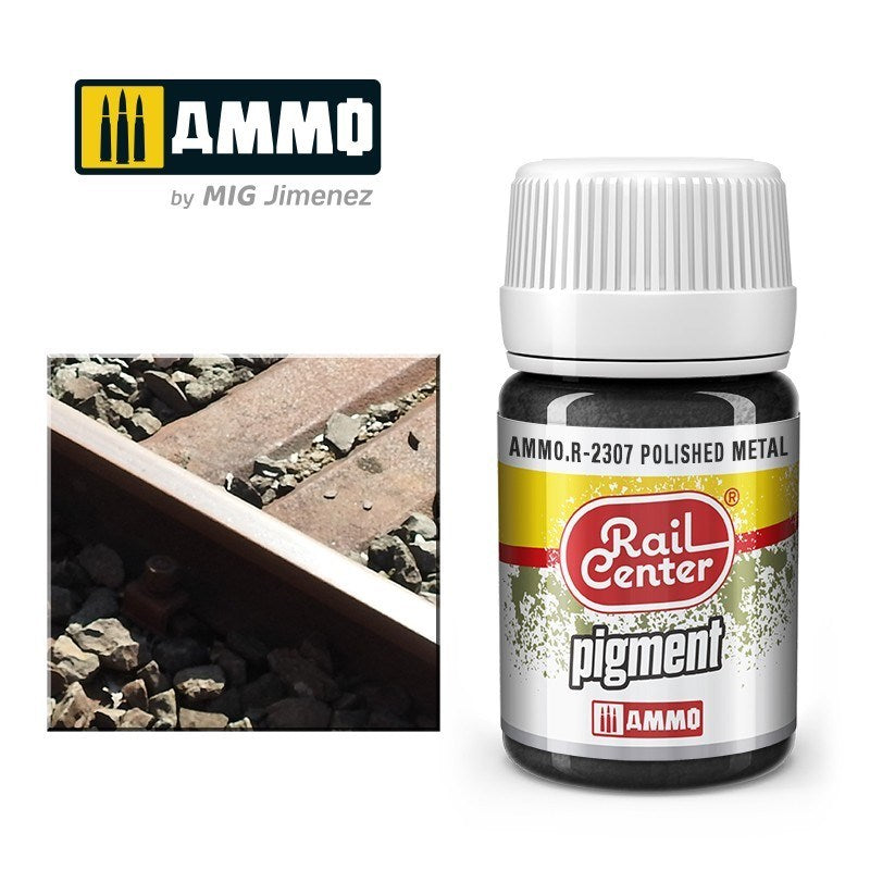 AMMO by Mig Jimenez AMMO.R-2307 Rail Center Pigment Polished Metal 35ml