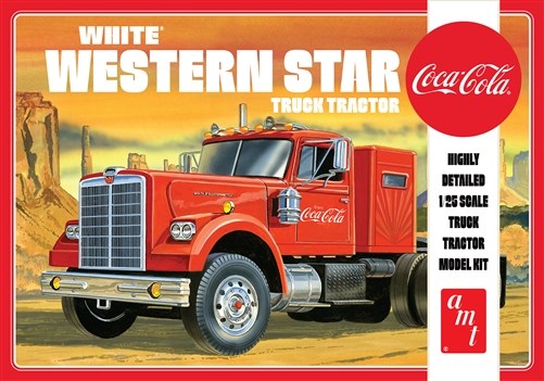 AMT 1160 1/25 CocaCola White Western Star - Hobby City NZ (8424226586861)