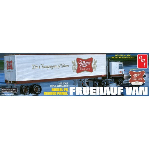 AMT 1234 1/25 Fruehauf Beaded Panel Van/Trailer - Miller High Life (7666444632301)