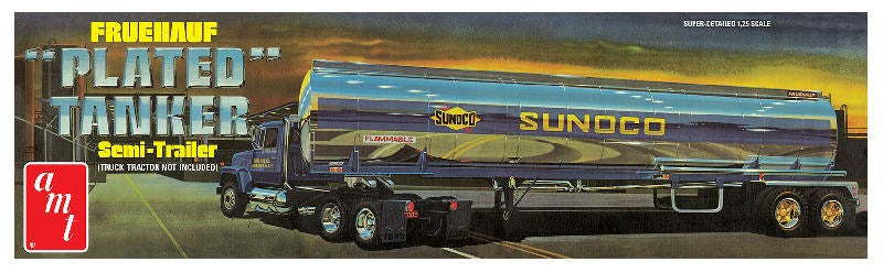 AMT 1239 1/25 FRUEHAUF PLATED TANKER TRAILER (SUNOCO) (8324800086253)