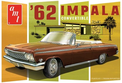 AMT 1355 1/25 '62 Chevy Impala Convertible (8324820009197)