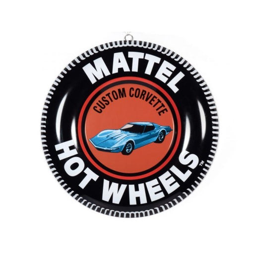 Auto World AWAC002 Tin Wall Sign 12" - Hot Wheels Redline Collector Button (7710130274541)