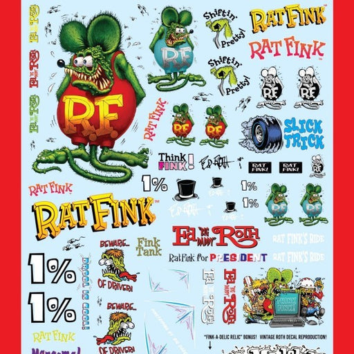 AMT MKA045 1/25 Ed Roth's 'Rat Fink' - Deluxe Decal Pack (8186784579821)