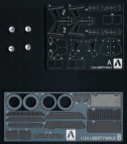 Aoshima 5678 1/24 LIBERTY WORKS R35 GT-R DETAIL UP PARTS (8143269134573)