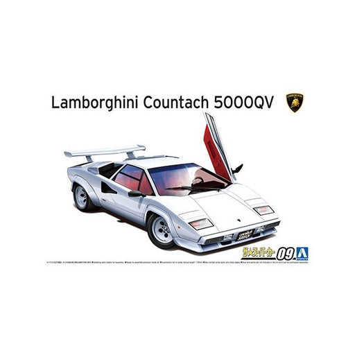 Aoshima 5945 1/24 1985 Lamborghini Countach 5000QV - Super Car No.9 (8143269691629)