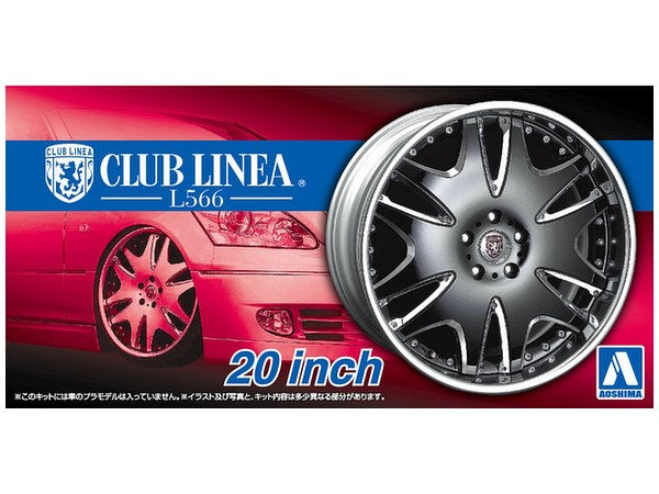 xAoshima 1/24 RIMS & TIRES "CLUB LINEA L566 20" (8278222602477)
