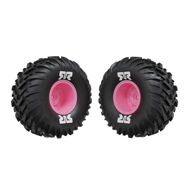 ARRMA dBoots Cut Chevron MT Glued Pink Gorgon 14mm Hex RC Tyre
