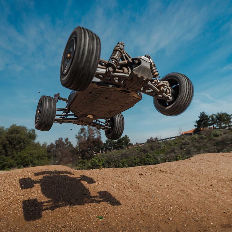 ARRMA ARA2106T1 TYPHON GROM MEGA 380 Brushed 4X4 Small Scale Buggy RTR with Battery & Charger, Blue/Silver (9250444837101)